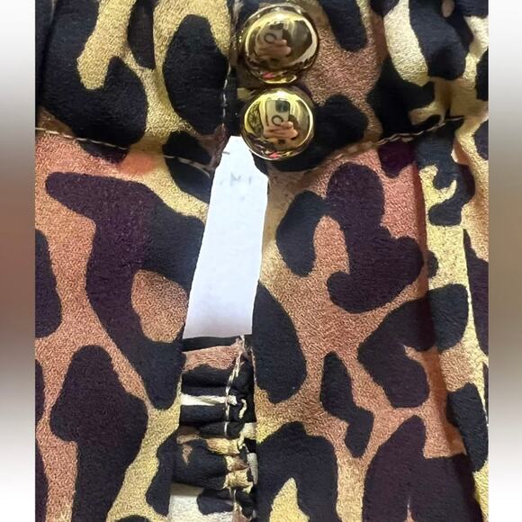 Lilly Pulitzer Leopard Print Halter Neck Sleeveless Blouse Top Size Extra Small - Picture 5 of 8